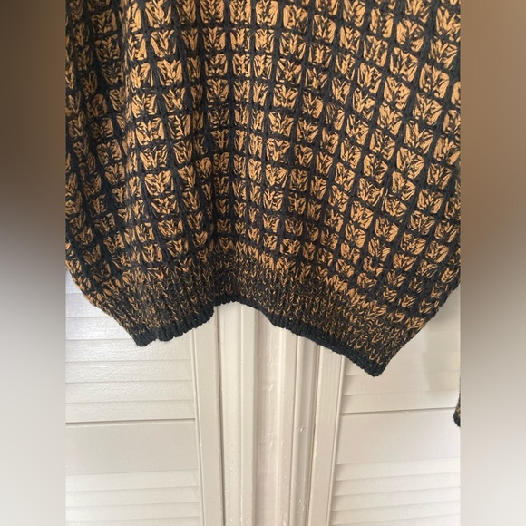 Vintage Anchor Blue Men Size Large Crewneck Sweater Textured 3D Knit 80's Retro - Picture 5 of 11